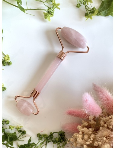Rouleau de massage en quartz rose